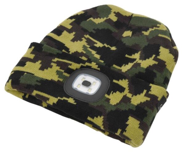 LED čelovka Cattara čiapka ARMY s LED svietidlom USB nabíjanie – Obrázok 2