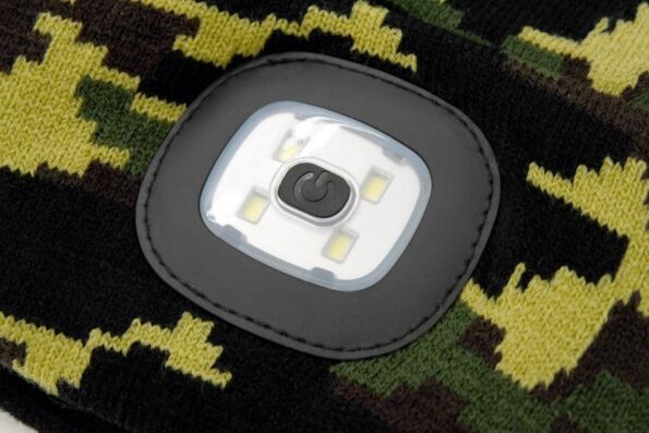 LED čelovka Cattara čiapka ARMY s LED svietidlom USB nabíjanie – Obrázok 5