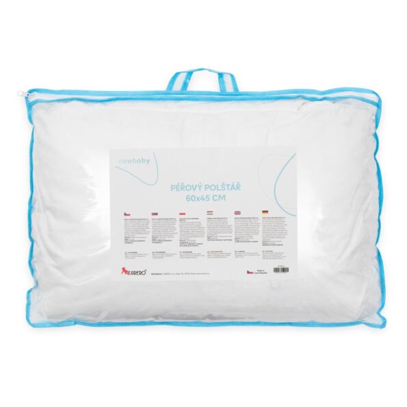 Luxusný páperový vankúš  New Baby  60x45 cm – Obrázok 2