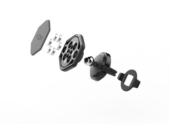 Magnetický držiak FIXED Icon Air Vent do ventilácie s kĺbom, čierny – Obrázok 9