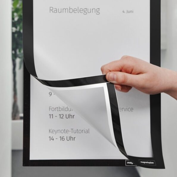 Magnetický rámček Magnetoplan samolepiaci A4 čierny (2ks) – Obrázok 2