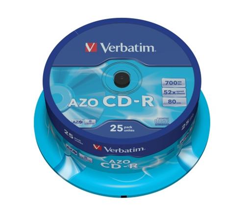 Medium-Verbatim-CD-R-700MB-80min-52x-Crystal-25-cake Médium Verbatim CD-R 700MB 80min 52x Crystal 25-cake – Obrázok 1