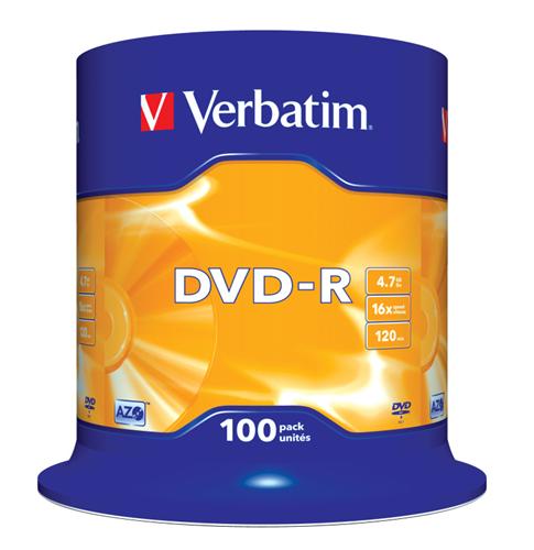 Medium-Verbatim-DVD-R-47GB-16x-100-cake Médium Verbatim DVD-R 4,7GB 16x 100-cake – Obrázok 1