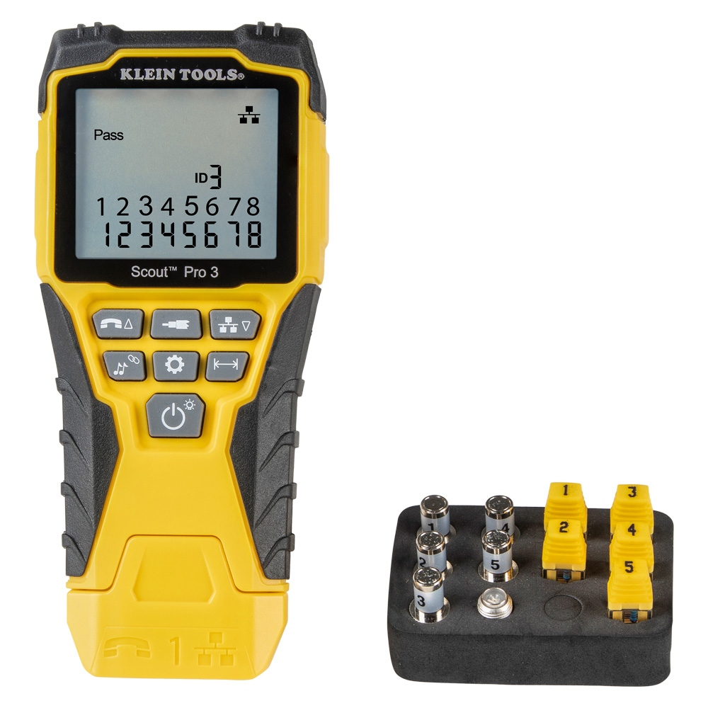 Meraci-pristroj-KLEIN-TOOLS-VDV-Scout-Pro-3-Tester-Kit-Lan-tester Merací prístroj KLEIN TOOLS VDV Scout Pro 3 Tester Kit Lan tester – Obrázok 1