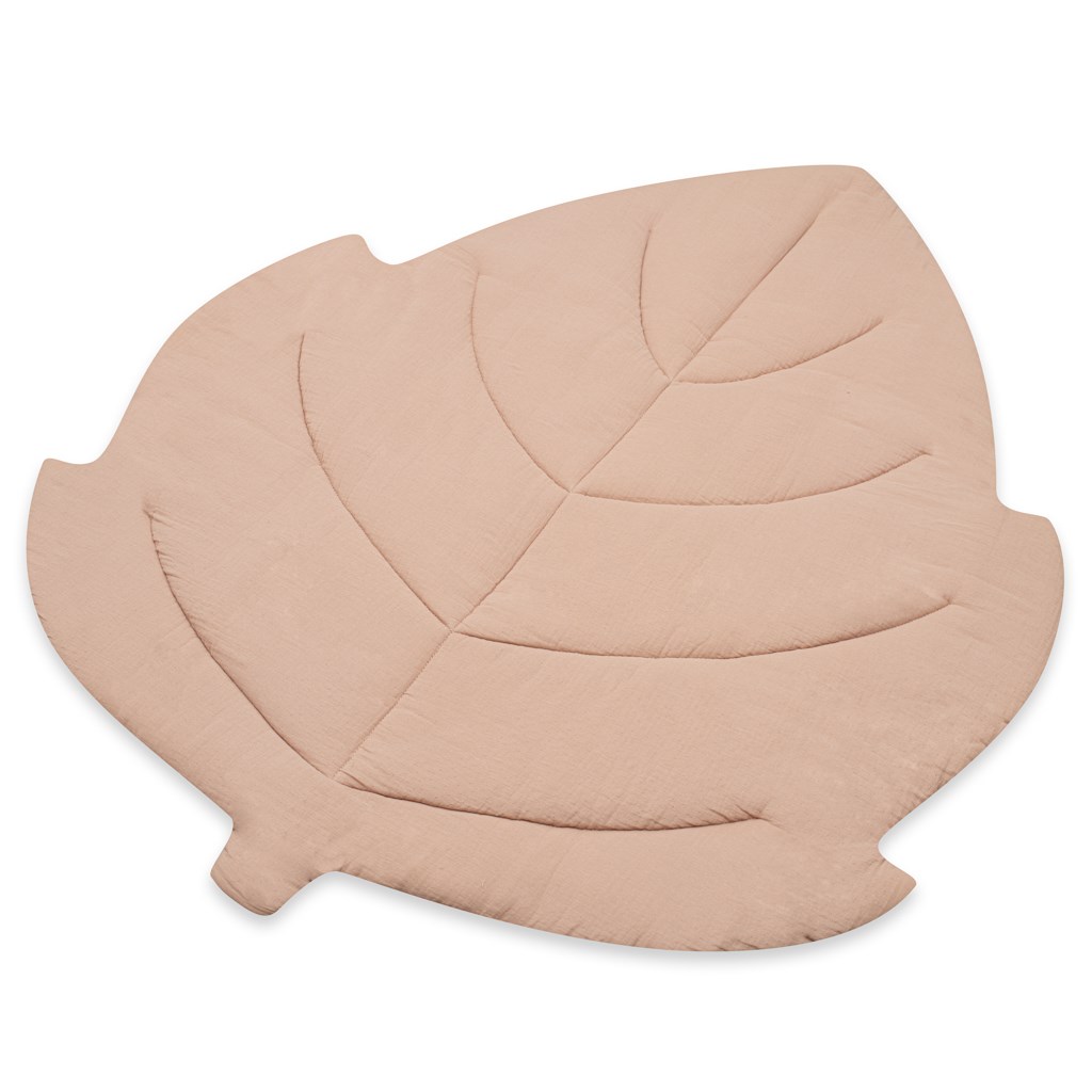 Muselinova-hracia-deka-New-Baby-Leaf-beige Mušelínová hracia deka New Baby Leaf beige – Obrázok 1