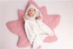 Mušelínová hracia deka New Baby Leaf blue – Obrázok 4