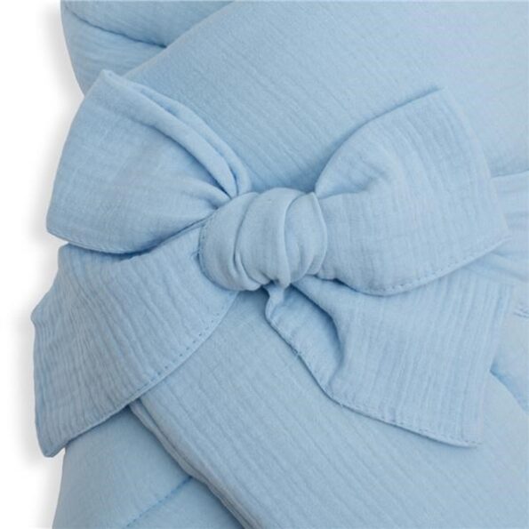 Mušelínová šnurovacia zavinovačka New Baby blue – Obrázok 2
