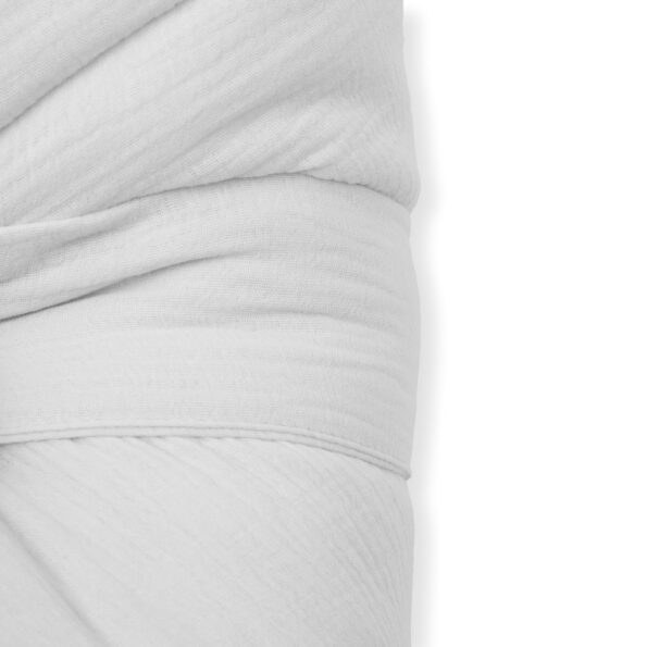 Mušelínová šnurovacia zavinovačka New Baby white – Obrázok 3