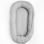 Mušelínové hniezdočko pre bábätko New Baby light grey – Obrázok 2