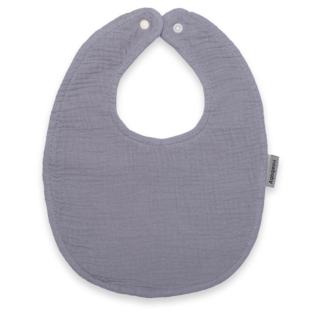 Muselinovy-detsky-podbradnik-New-Baby-grey Mušelínový detský podbradník New Baby grey – Obrázok 1