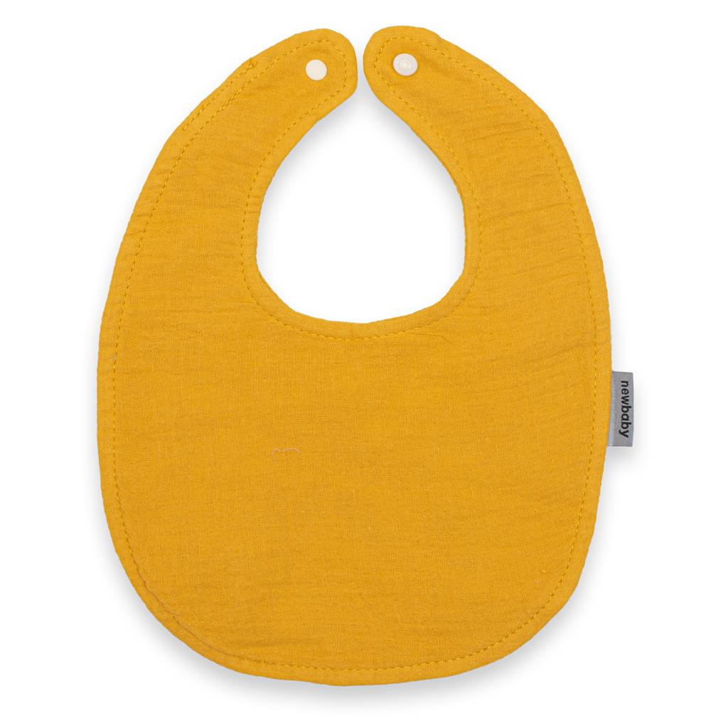 Muselinovy-detsky-podbradnik-New-Baby-mustard Mušelínový detský podbradník New Baby mustard – Obrázok 1