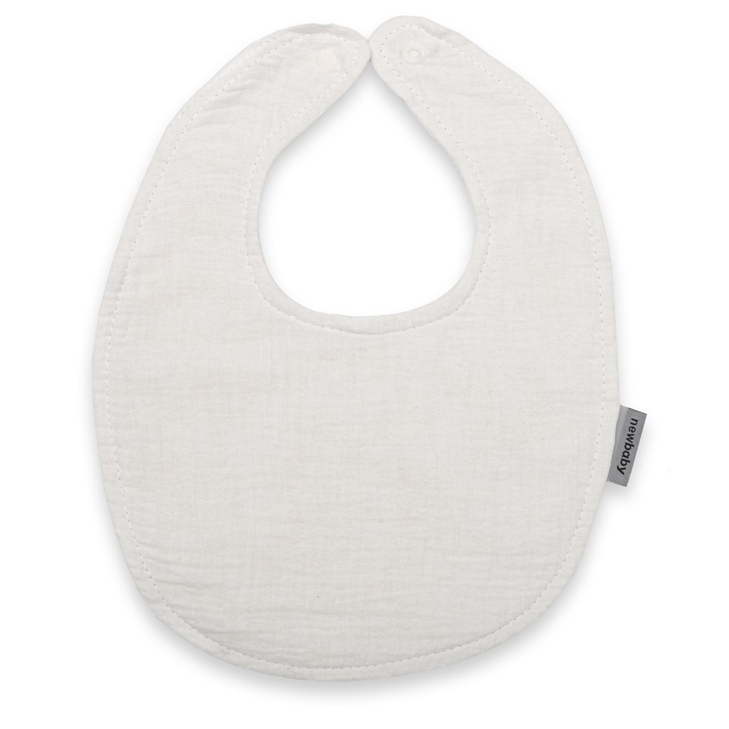Muselinovy-detsky-podbradnik-New-Baby-white Mušelínový detský podbradník New Baby white – Obrázok 1