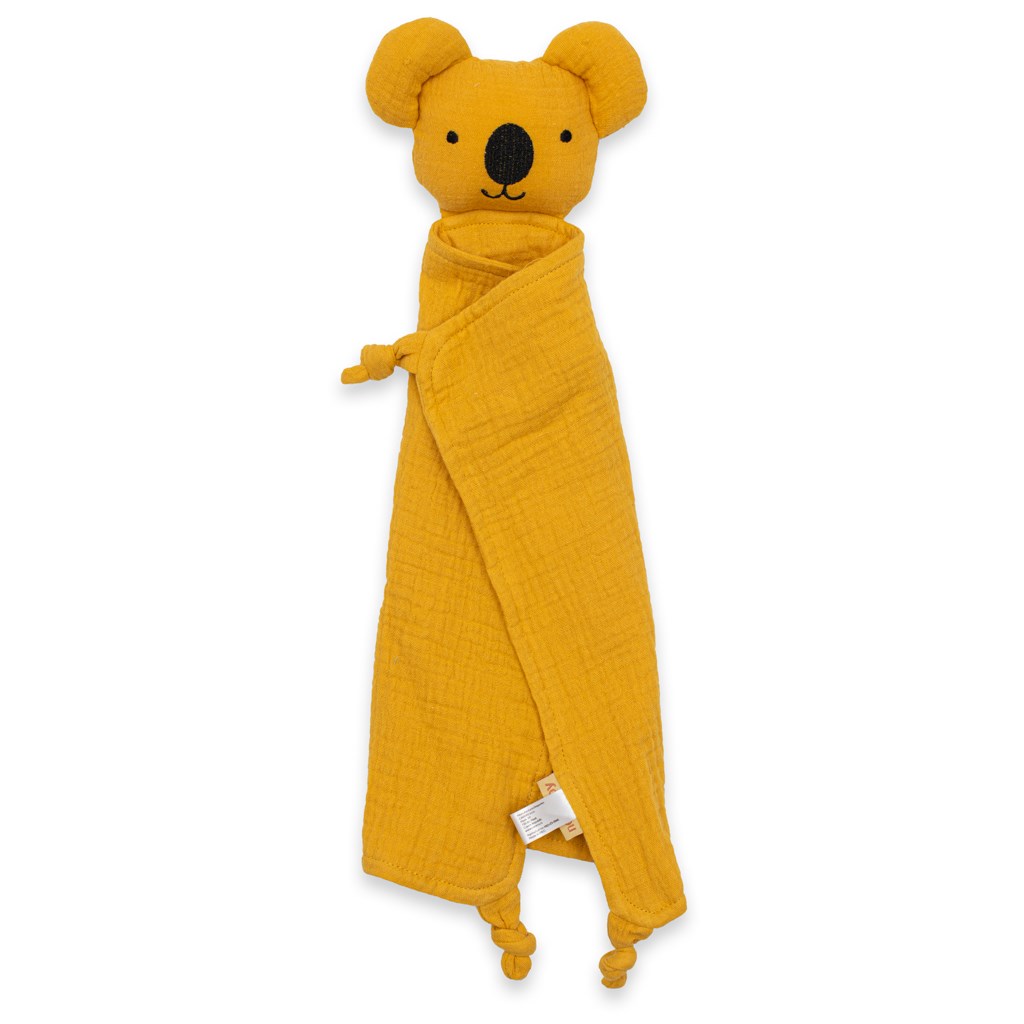 Muselinovy-usinacik-New-Baby-Koala-Mustard Mušelínový usínáčik New Baby Koala Mustard – Obrázok 1