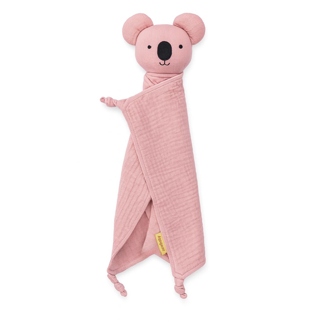 Muselinovy-usinacik-New-Baby-Koala-pink Mušelínový usínáčik New Baby Koala pink – Obrázok 1