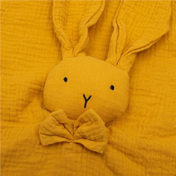 Mušelínový usínáčik New Baby Rabbit mustard – Obrázok 2