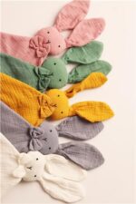 Mušelínový usínáčik New Baby Rabbit mustard – Obrázok 3