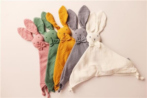 Mušelínový usínáčik New Baby Rabbit mustard – Obrázok 4