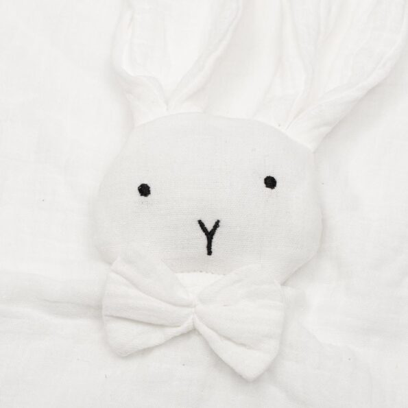 Mušelínový usínáčik New Baby Rabbit white – Obrázok 2