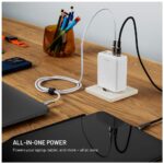 Nabíjačka FIXED sieťová GaN s 3×USB-C a USB výstupom, podpora PD 3.0, 120W, biela – Obrázok 4