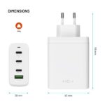 Nabíjačka FIXED sieťová GaN s 3×USB-C a USB výstupom, podpora PD 3.0, 120W, biela – Obrázok 10