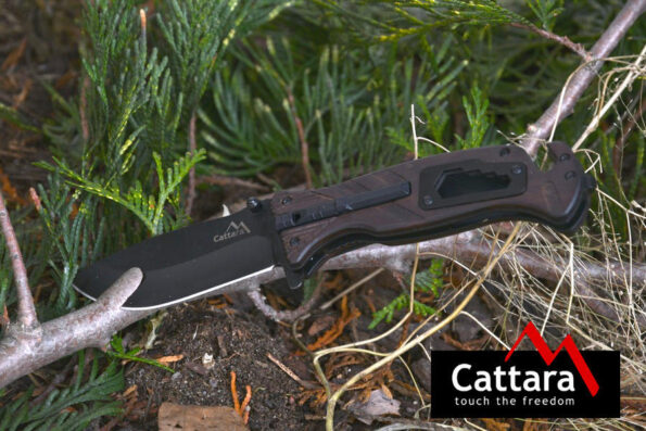 Nôž Cattara BLACK BLADE zatvárací s poistkou 21,7 cm – Obrázok 7