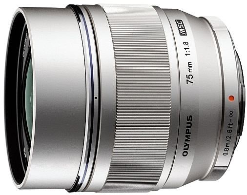 Objektiv-Olympus-M.ZUIKO-DIGITAL-ED-75mm-f18-silver Objektív Olympus M.ZUIKO DIGITAL ED 75mm f/1:8 silver – Obrázok 1