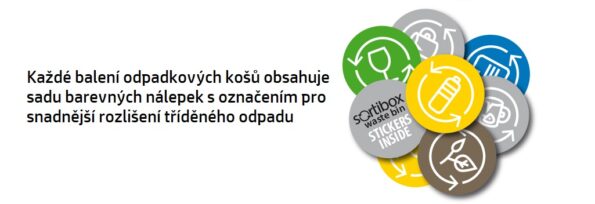 Odpadkový kôš Prosperplast SORTIBOX 4 x 35 l popolavý – Obrázok 2