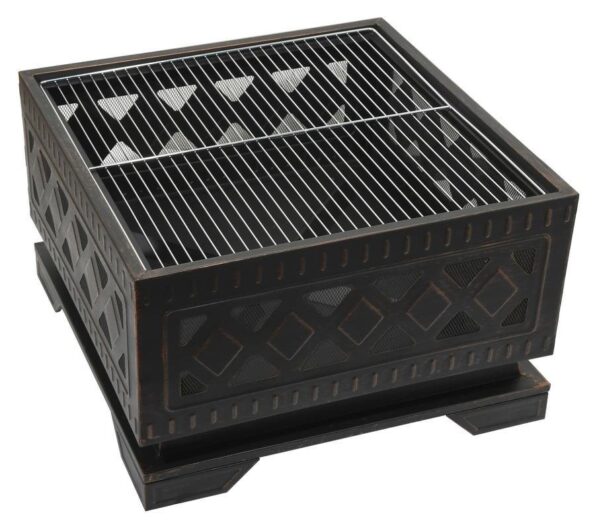 Ohnisko Cattara SQUARE copper patina s poklopom – Obrázok 3