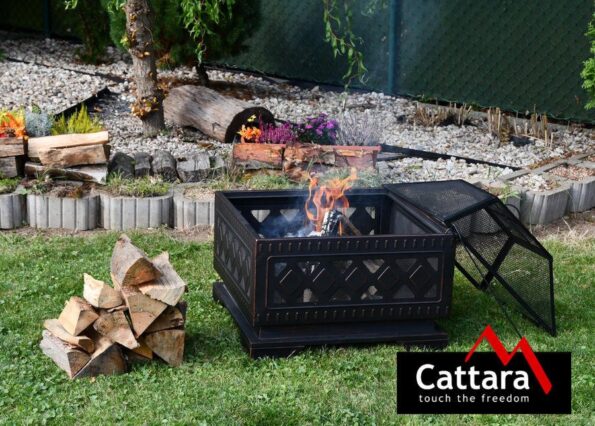 Ohnisko Cattara SQUARE copper patina s poklopom – Obrázok 6