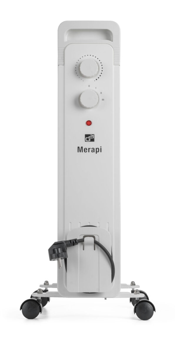 Olejový radiátor G21 Merapi biely, 9 rebier, 2000 W – Obrázok 3
