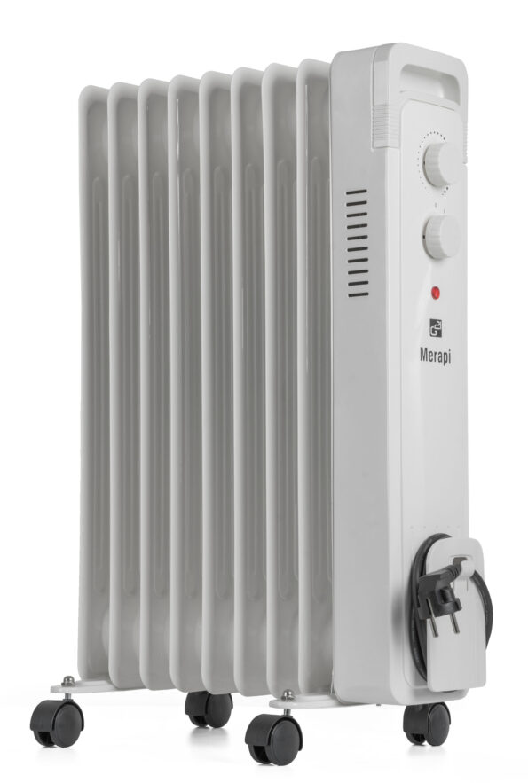 Olejový radiátor G21 Merapi biely, 9 rebier, 2000 W – Obrázok 4