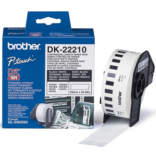 Paska-Brother-DK-22210-papirova-role-29mm-x-3048m Páska Brother DK-22210 (papírová role 29mm x 30,48m) – Obrázok 1