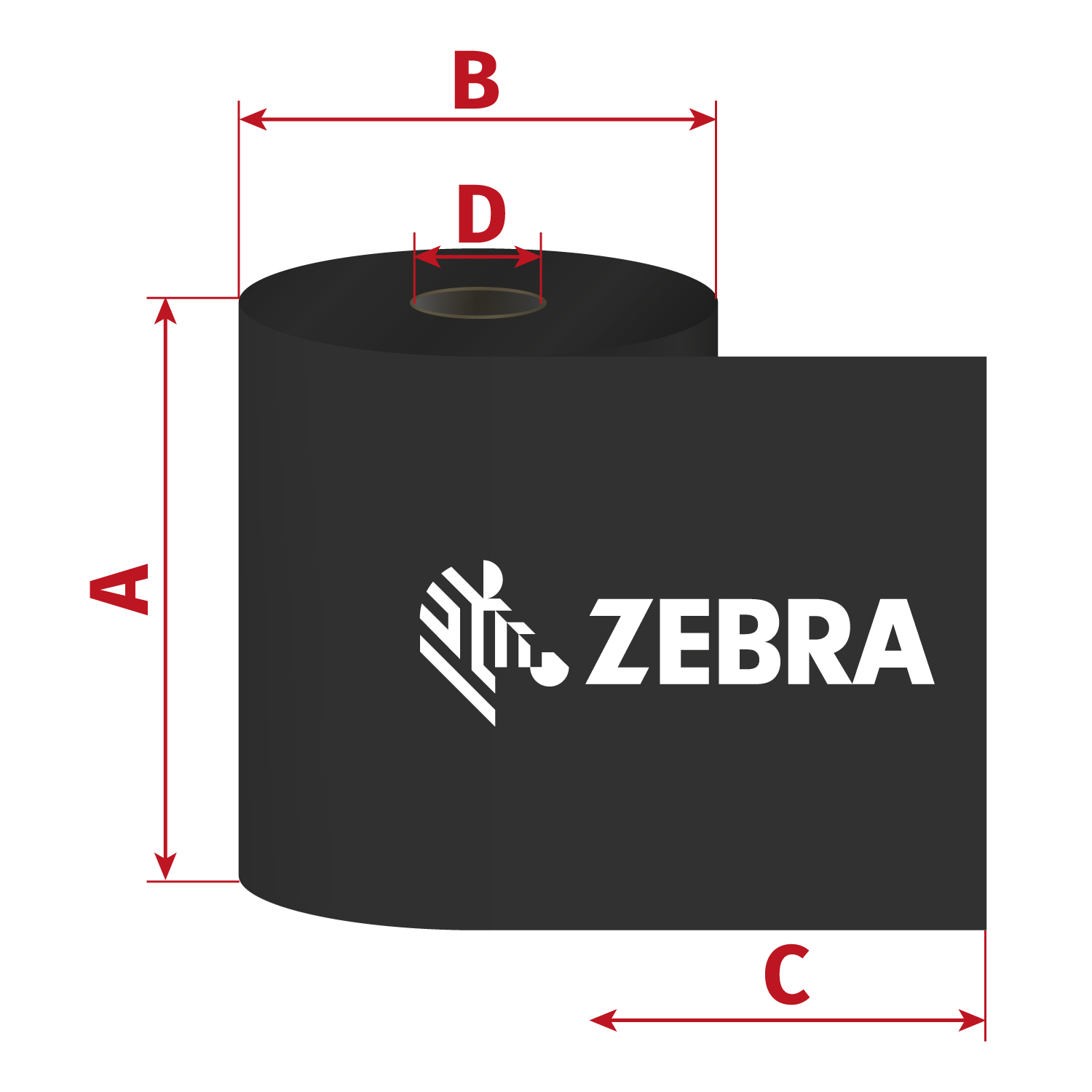 Paska-Zebra-83mm-x-450m-TTR-pryskyrice-D25OUT Páska Zebra 83mm x 450m TTR pryskyřice, D25/OUT – Obrázok 1