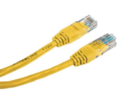 Patch-kabel-UTP-Cat-5e-2m-zluty Patch kábel UTP Cat 5e, 2m - žlutý – Obrázok 1