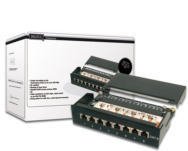 Patch-panel-8-port-Cat.-6-STP-desktop Patch panel 8 port Cat. 6 STP desktop – Obrázok 1