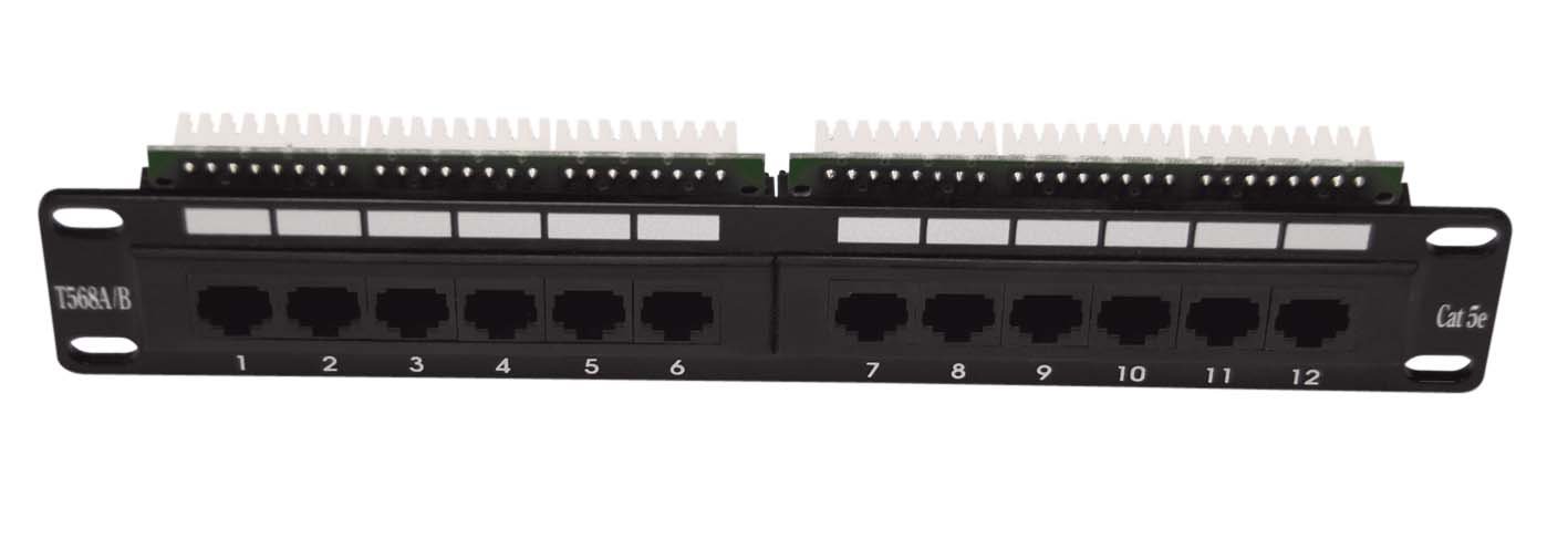 Patch-panel-LEXI-Net-12-port-Cat.-5e-UTP-1U10 Patch panel LEXI-Net 12 port Cat. 5e UTP 1U/10" – Obrázok 1