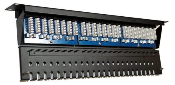 Patch panel LEXI-Net UTP cat.5e 24p. (horní zářez - "KRONE") - black – Obrázok 3