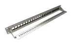 Patch panel Solarix modulárny neosadený 24 portov, čierny 1U – Obrázok 2