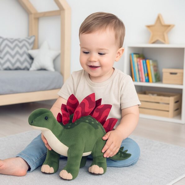 Plyšová hračka dinosaurus Baby Mix – stegosaurus 38 cm – Obrázok 4
