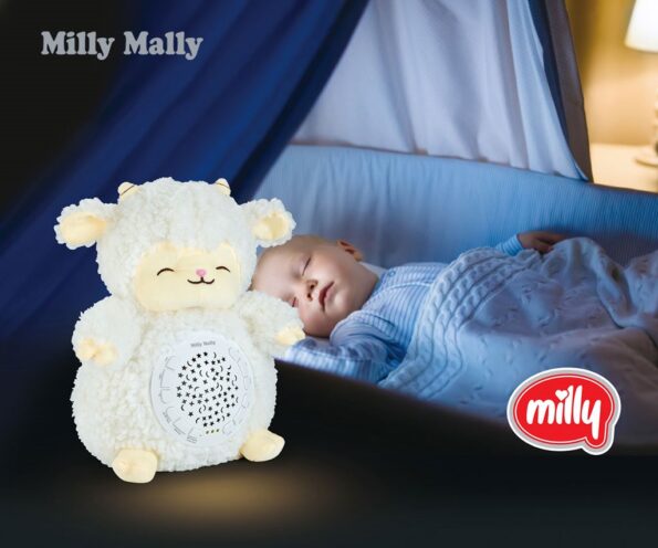 Plyšový zaspávačik ovečka s projektorom Milly Mally – Obrázok 8
