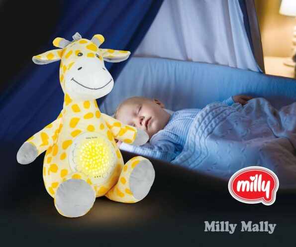 Plyšový zaspávačik žirafa s projektorom Milly Mally – Obrázok 9