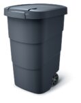 Popolnica Prosperplast Wheeler 95 l antracit, čierne veko