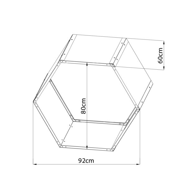 Prístrešok na drevo G21 HEX 53 - 92 x 60 cm, antracitový – Obrázok 5