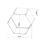 Prístrešok na drevo G21 HEX 53 - 92 x 60 cm, hnedý – Obrázok 5