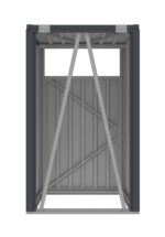 Prístrešok na popolnice G21 73x121x82 cm, antracitový plechový – Obrázok 4