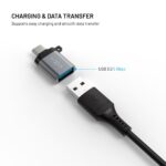 Redukcia FIXED Link USB-A na USB-C, z hliníka, sivá – Obrázok 3