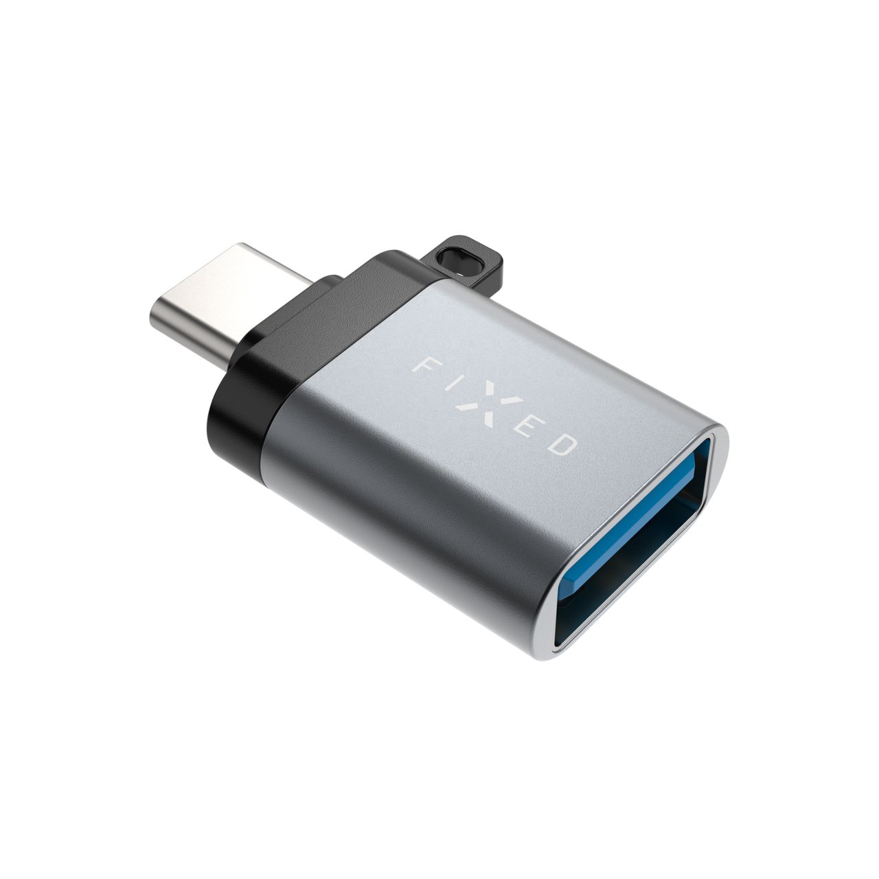 Redukcia-FIXED-Link-USB-A-na-USB-C-z-hlinika-siva Redukcia FIXED Link USB-A na USB-C, z hliníka, sivá – Obrázok 1