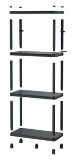 Regál Prosperplast STACKARO SOLID 75 HD – farba: čierna – Obrázok 2