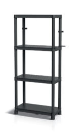 Regál Prosperplast STACKARO SOLID 75 HD – farba: čierna