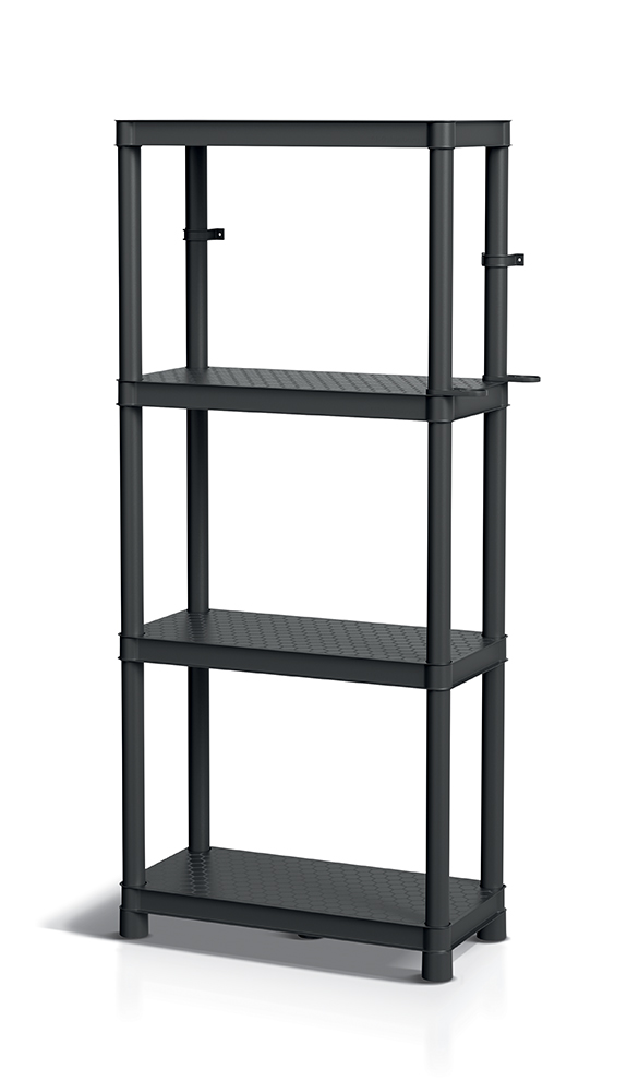 Regal-Prosperplast-STACKARO-SOLID-75-HD-–-farba-cierna Regál Prosperplast STACKARO SOLID 75 HD – farba: čierna – Obrázok 1